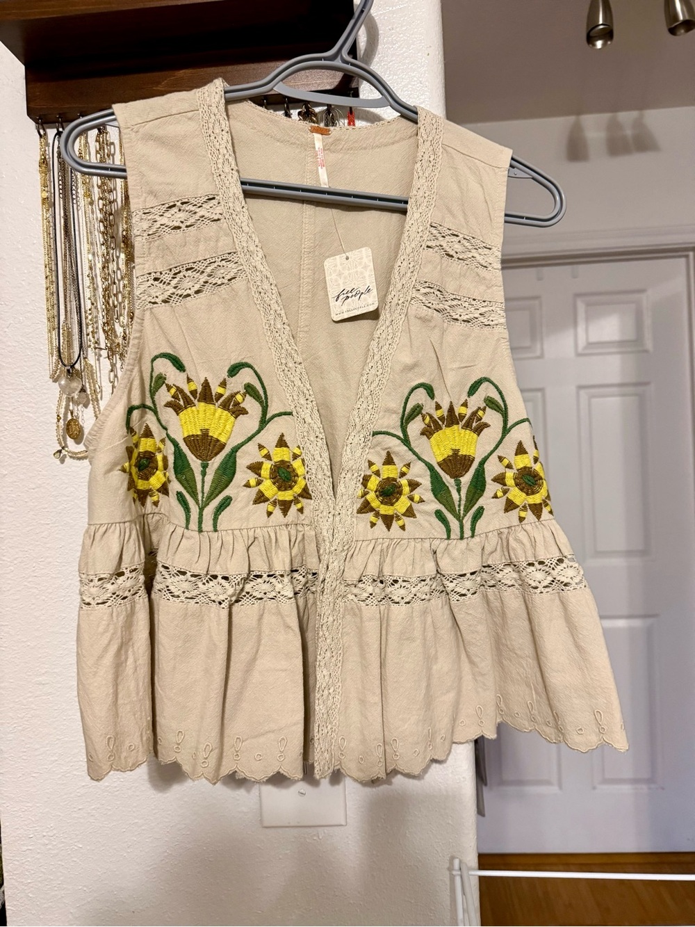 Free People Embroidered Top